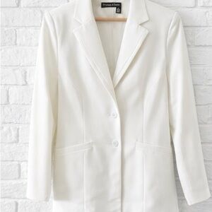 Tristan & Iseut Women's White Tailored Blazer
